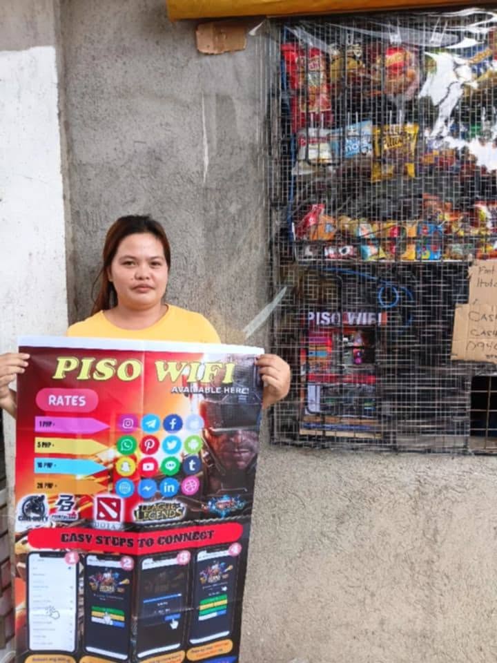 PisoWifi machine na naka-install